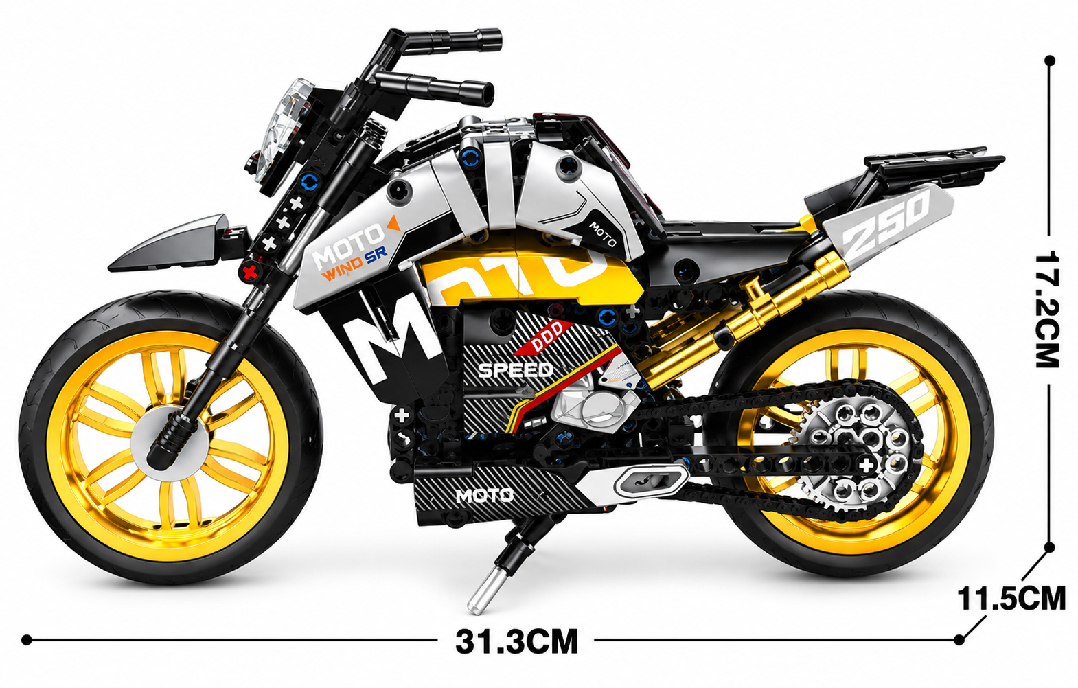 MOTO DE BLOCOS DE MONTAR 447 PEÇAS TIPO LEGO - Imagem 4